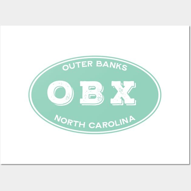 OBX Solid Oval in Aqua Wall Art by YOPD Artist